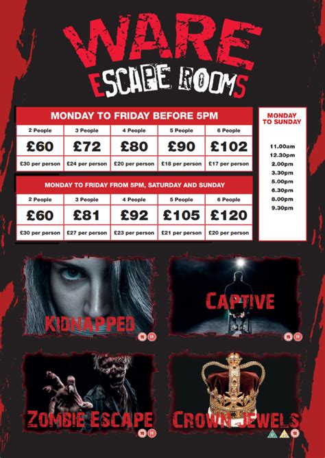 escape room prices.